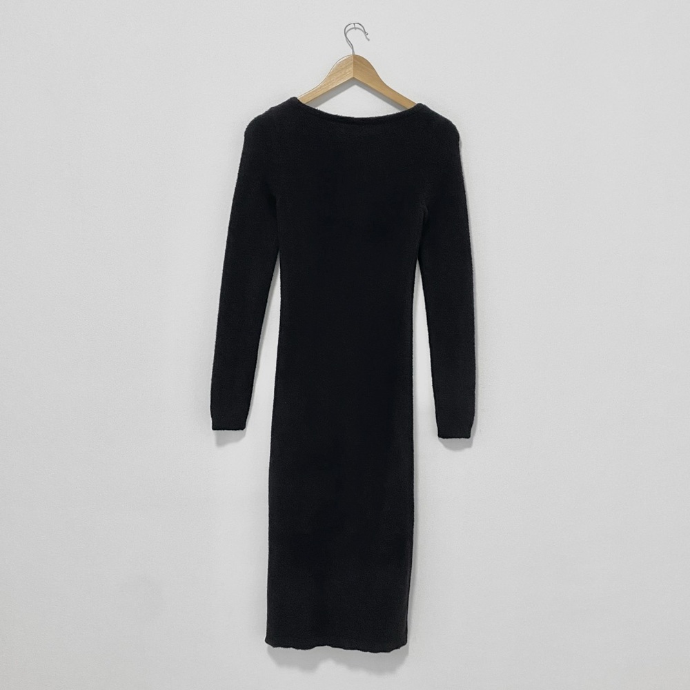 Wilfred Free Hush Knit black Soft V Neck Dress - Picture 3 of 8